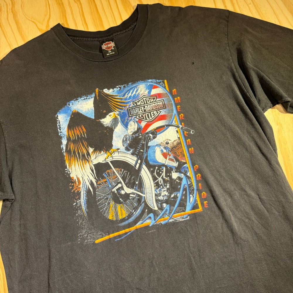 Harley-Davidson Men's Vintage American Pride Graphic Tee Black Reno Nevada XXL